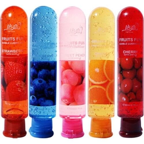 80ml Adult Sexual Body Smooth Fruity Lubricant Gel Edible Flavor Sex Health Product Perfect To Warm Up Sensual Massage Sex Toys