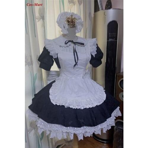 Game Azur Lane HMS Queen Elizabeth Cosplay Costume Fashion Cute Maid Dress Ball Activity Party Role Play Clothing Custom-Make