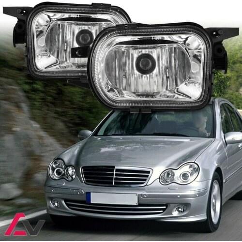 JanDeNing 1 Pair Front Bumper Fog Lamp Lights Without Bulb For Mercedes Benz W203 C320 2001-2007