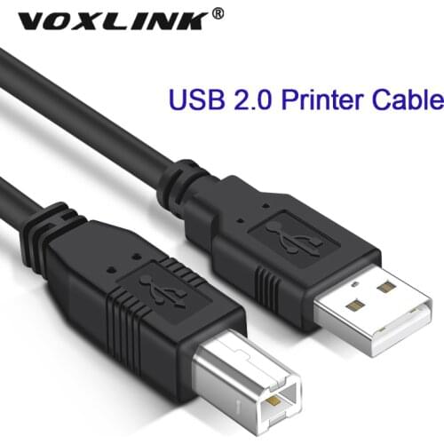 VOXLINK USB 2.0 Print Cable Type A to B Male to Male Printer Cable For Canon Epson HP ZJiang Label Printer DAC USB Printer cable