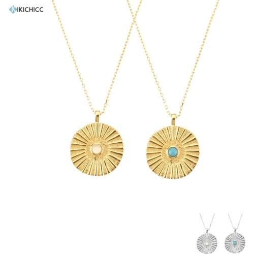 Kikichicc New 925 Sterling Silver 2020 Gold Coins Pendant Lucuy Eye Long Chain Luxury Jewelry Fashion Wedding Fine Jewelry