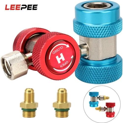R134A High Low Car Air Conditioner Fluoride Converter Adjustable Quick Coupler Connector Adapter Auto Repair Tools
