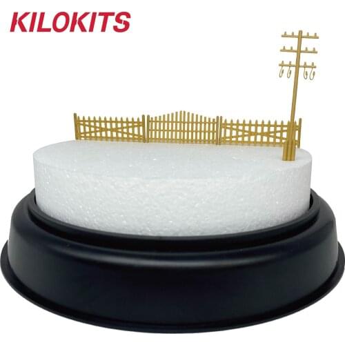 1/72 Scale Landscape Base Dia.20cm with Fences and Telegraph Pole Farming Diorama Scenery