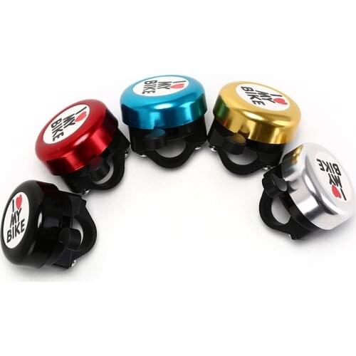 Cute Bike Horn Alarm Warning Bell Ring Bicycle Accessory Safety Bicycle Bell I Love My Bike Printed Clear Sound
