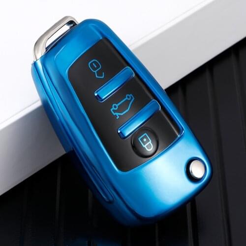 Soft TPU Car Key Cover Case Skin Protector Shell Holder For Audi c6 a7 a8 r8 a1 a3 a4 a5 q7 a6 c5 Remote Control Accessories