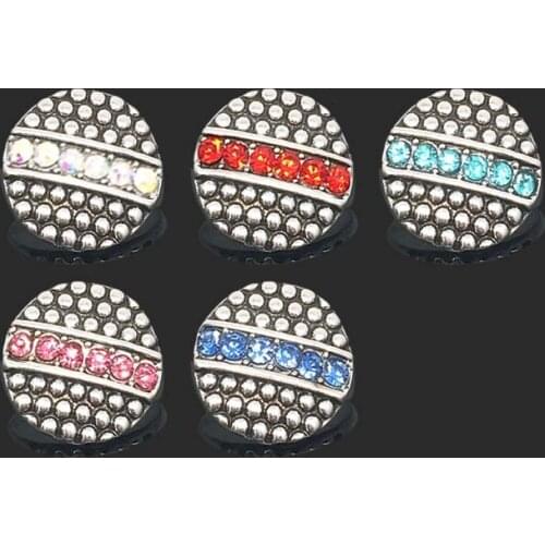 Wholesale Interchangeable Flower 018 Rhinestones Metal Snap Buttons Fit 12mm Snap button bracelets Earrings necklace For women