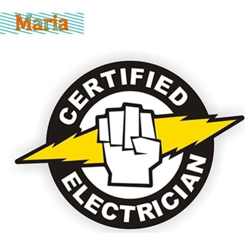 Selling Certified Electrician Warning Sign Car Sticker Waterproof Stickers KK PVC JDM JEEP Van Bike Offroad RV A4 Q3 Polo Deco