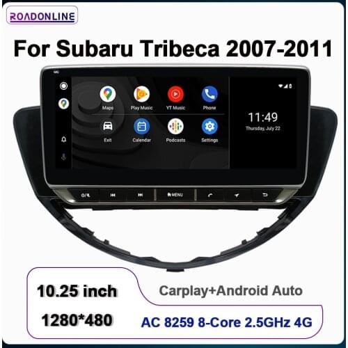 ROADONLINE For Subaru Tribeca 10.25 inch 2007-2011 Android Octa Core 4+64G Car Multimedia Player Stereo Receiver Radio