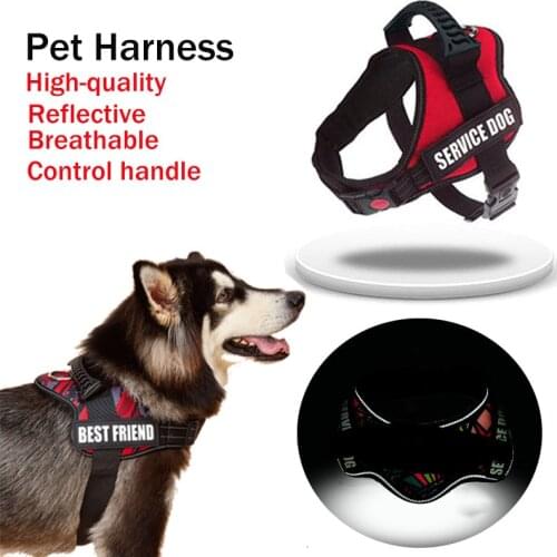 Dog Training Harness NO PULL 2021 New Personalized Reflective Breathable Pet Harness Vest for Small Large Dogs Custom Name Patch