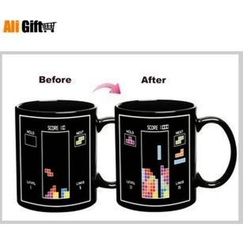 Aligift Heaven And Earth Mark Cup Tetris The Heat Change Thermal Color Changing Mugs
