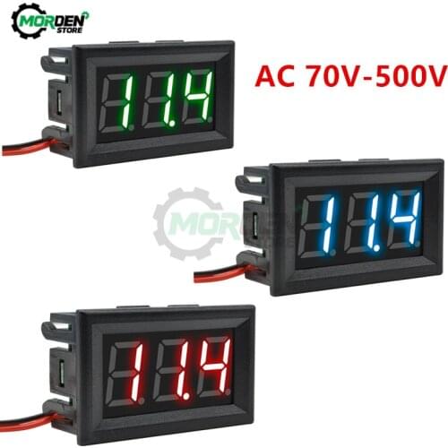 0.56“ AC70V-500V Digital Voltmeter LED Display DC Volt Meter Voltage Tester Volt Detector Voltmeter Module 2 Wire