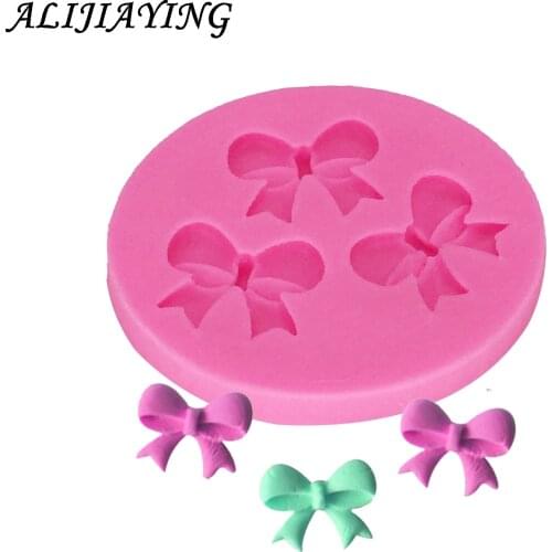 1Pcs Cake Silicone mini bow-knot Sugarcraft Fondant Cake Decorating Tools Kitchen Baking Silicone Border Molds D0162