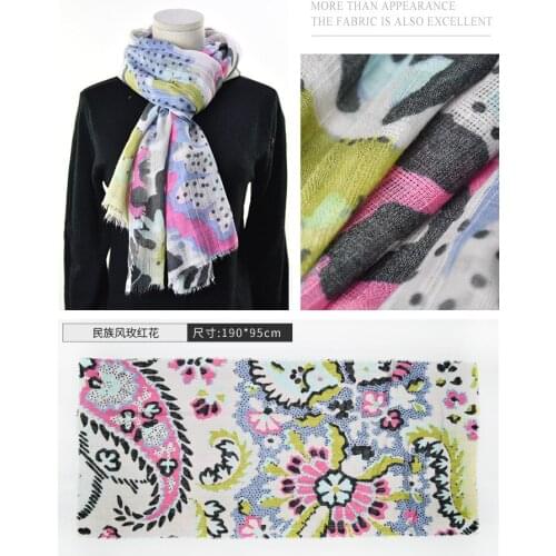 2021 Fashion Newest Floral Printed Pattern Cotton Scarf Shawls Wraps Hijabs 10pcs/lot