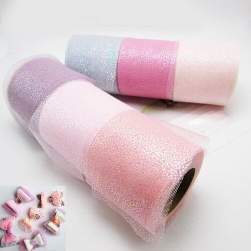25Yards 6cm Multi Color Iridescent Polka Dot Tulle Roll DIY Table Skirt Colorful Tulle Roll DIY Bows Wedding Decoration