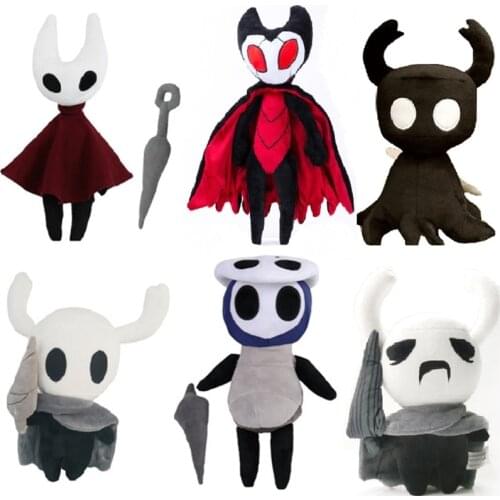 6pcs/set 30cmGame Hollow Knight Troupe Master Grimm Plush Toy Ghost Stuffed Animals Doll Brinquedos Doll For Kids Birthday Gifts