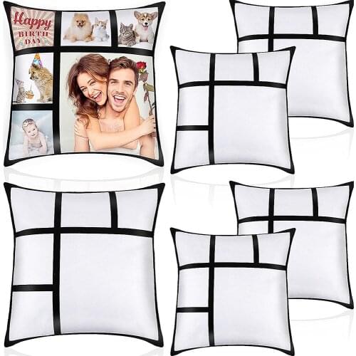 8pcs Sublimation Pillow Covers Blank Pillow Covers Heat Press Pillow Cases for Sofa Couch Decor DIY Pillow Case, 16 x 16 Inch