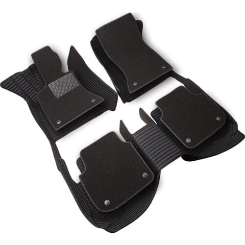 Custom car floor mats for Mitsubishi Eclipse Crosss Lancer Galant ASX Pajero sport V73 V93 V95 V97 3D leather /Aviation carpet