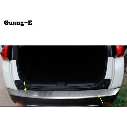 Car External Rear Bumper Trim Stainless Steel Scuff Trunk Lamp Pedal Panel Frame Hoods For Peugeot 2008 2014 2015 2016 2017 2018