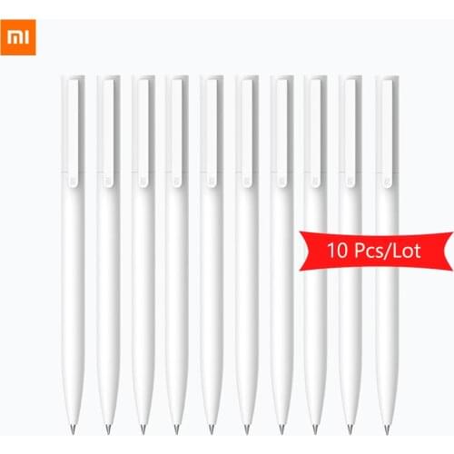 New Xiaomi Mijia Gel Pen 0.5mm Pressed Out Core Writing Sign Pens School Office MiKuni Japan Ink Signing Pen 10Pcs/Lot
