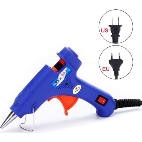 20W Hot Melt Glue Gun Professional High Temp Heater Repair Heat Tools Transparent Hot Melt Glue Sticks 7*200mm