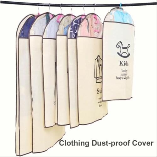 Hot Clothes Hanging Garment Dress Clothes Suit Coat Dust Cover Home Storage Bag Pouch Case Organizer Wardrobe Hanging Clothing