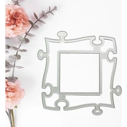 Puzzle Border Model Carbon Steel Cutting Dies DIY Scrapbooking Photo Album Embossing Paper Cards Making Stencil Decorate