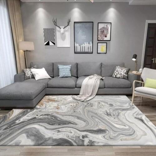 Fashion Modern Nordic Abstract Seawater Gilt Gray Kitchen Living Room Bedroom Bedside Carpet Floor Mats Custom