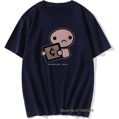 The Binding Of Isaac T Shirt Judging You Dark Background T-Shirt Oversized Tops Tee Tee Shirt Funny Graphic Male Tshirt