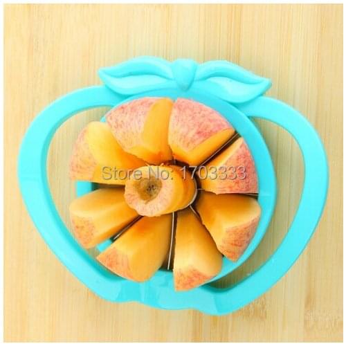 2016 New Apple Slicer Fruit Knife Apple Pear Corer Slicer Cutter Core 2 Handed Wedger Fruit Easy Cut