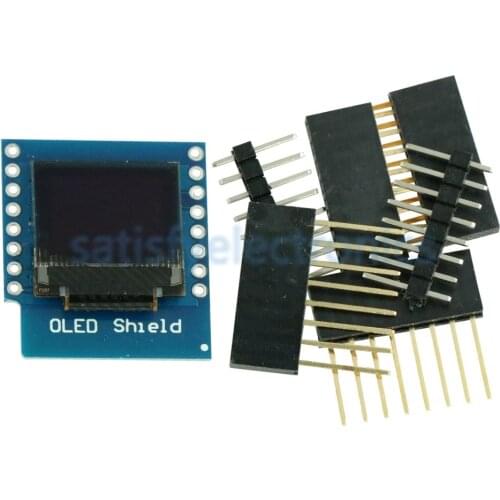 SSD1306 OLED Shield For WeMos D1 Mini IIC I2C IOT 0.66" inch 64X48 For Arduino Compatible Module For WeMos D1 Mini 3.3V