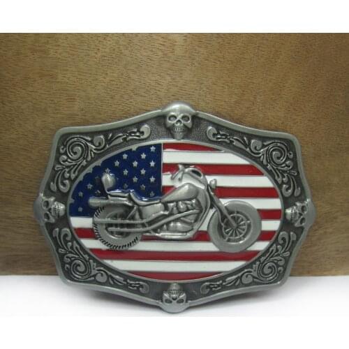 BuckleClub wholesale retro zinc alloy US flag belt buckle motor belt buckle FP-01207-1 LUXURIOUS cowboy jeans gift belt buckle