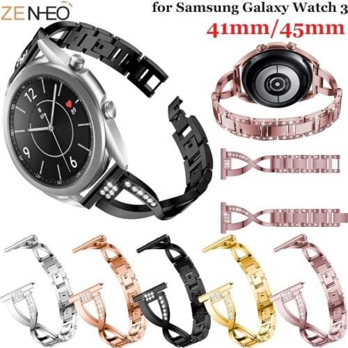 Stainless Steel Metal Band For Samsung Galaxy Watch 3 45mm 41mm Wrist Strap For Galaxy Watch3 Replaceable Bracelet Watchband
