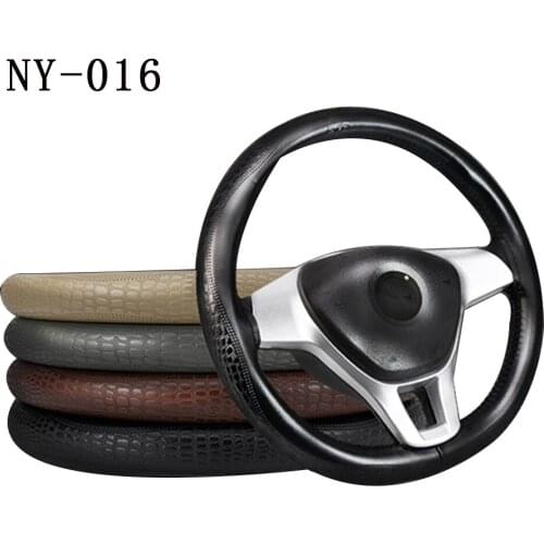 Sport Leather Car Steering Wheel Covers Case Auto Interior Accessories 38cm