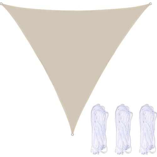 Outdoor Sail Canopy Sunshade Triangle 3 Ropes Summer UV Protection Black Courtyard Sunscreen Waterproof Sunshades Awnings