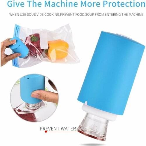 Mini Automatic Compression Vacuum Pump Househoud Snack Fresh Food Rod Strip Kitchen Tool USB Port Vacuum Sealer With Bag