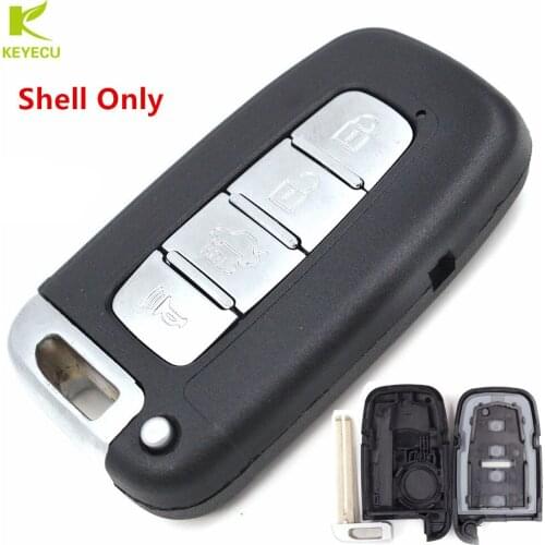KEYECU Replacement New Smart Remote Key Shell Case 4 Button for Hyundai Sonata Elantra Genesis Veloster SY5HMFNA04