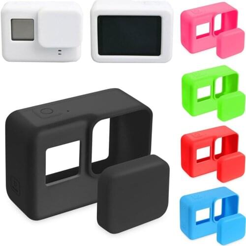 Go Pro Accessories Action Camera Case Protective Silicone Case Skin +Lens Cap cover for GoPro Hero 5 Black Hero 6 Camera