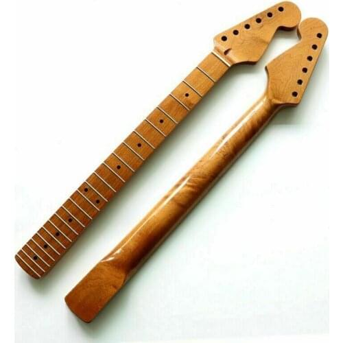 1 pc Gloss Canadian baked maple electric guitar neck 22 frets Maple wood fingerboard