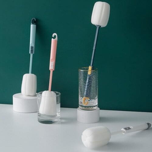 1Pcs Cup Brush Kitchen Cleaning Tool Sponge Brush For Wine Glass Bottle Coffe Tea Glass Cup Mug Handle Brush Wholesale