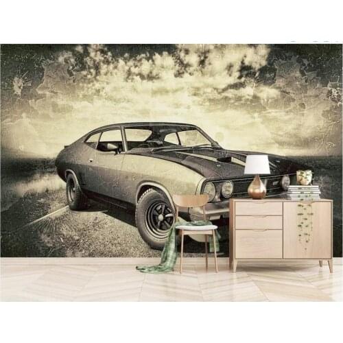 Custom photo 3d room wallpaper Retro vintage car shabby style mural background wall decor 3d wall murals wallpaper for walls 3 d