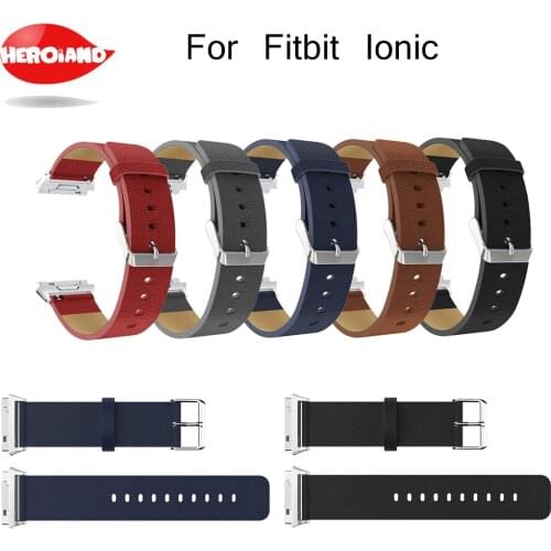 5 colors Watchband Strap For Fitbit Ionic Accessory Replacement Classic Leather Band Bracelet Adjustable watch Strap Wrist band
