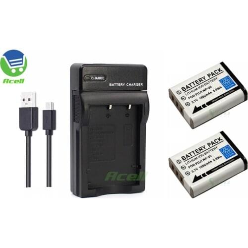 NP-95 Battery + USB Charger for FUJIFILM X100 X100LE X100S X100T X30 X70 XF10 X-S1 FinePix Real 3DW1 FinePix F31fd F30 Camera