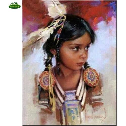 Diamond Embroidery Indian Girl Home Decor Diy Diamond Painting Cross Stitch Kits Pattern 5D Full Rhinestone Mosaic Crafts