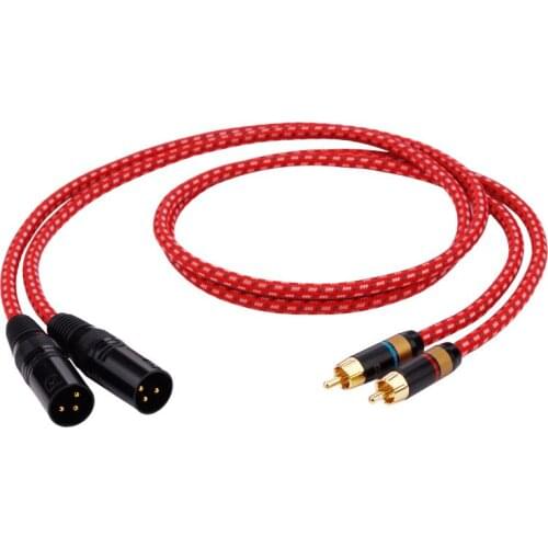 RCA to XLR male Amplifier monitor speaker audio cable