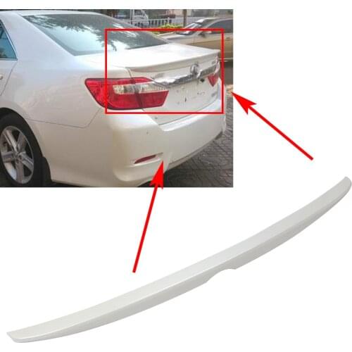 For Camry Car Rear Spoiler Trunk Boot Wing Lip Tail Trim For Toyota 2012 2013 2014 2015 2016 2017 ABS Plastic Auto Accessories