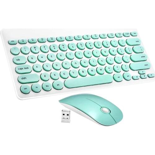 Wireless Keyboard + Mouse Combo 2.4GHz Wireless Connection Mute Mouse + Micro Receiver - for Laptop Computer Mini keypad