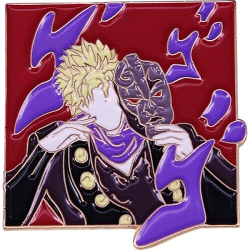 JoJos Bizarre Adventure Stone Ghost Face Dio Brando Lapel Pin Evil Villain Brooch Thats the end. .. .. Jooojo