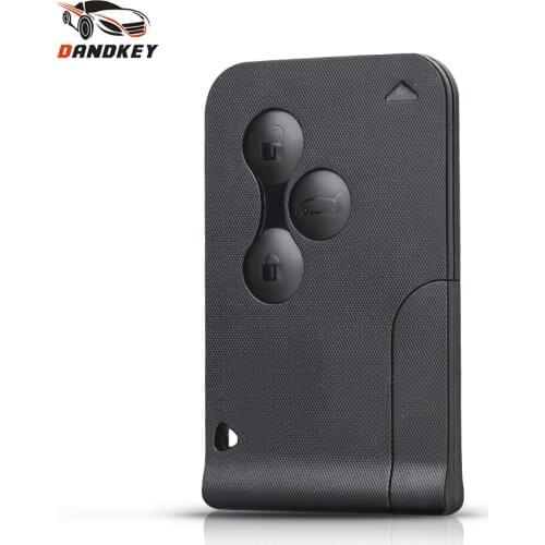 Dandkey 433Mhz PCF7947 Chip Remote Smart Key Card 3 Buttons For Renault Megane Clio Logan Scenic Grand With Insert Small Blade