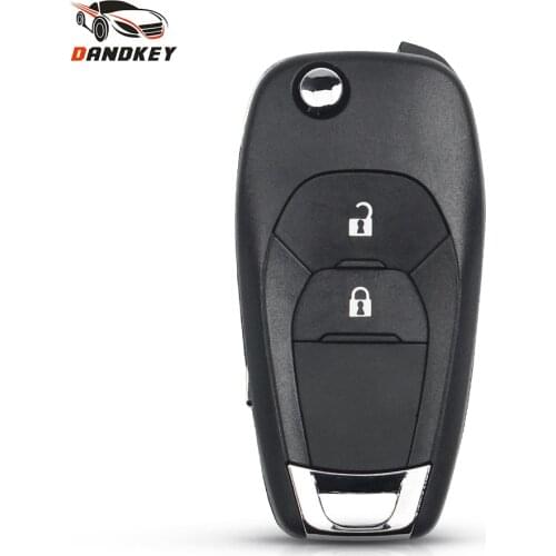 Dandkey Replacement Flip Key Shell For Chevrolet Cruze Aveo Spark Folding Car Remote Key Cover Case Uncut HU100 Blade 2 Buttons