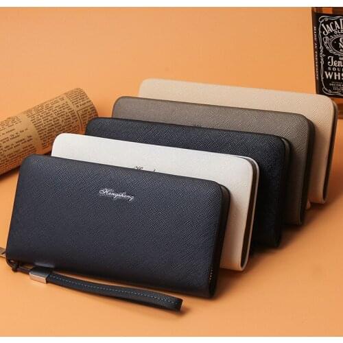 Business Casual Clutch Mens Wallet Long Multi-function Clutch Mens Large Capacity Mobile Phone Bag